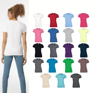 Women's Ringspun T-shirt 64000L - Gildan Softstyle Cotton Jersey Fabric Tee - Picture 1 of 30