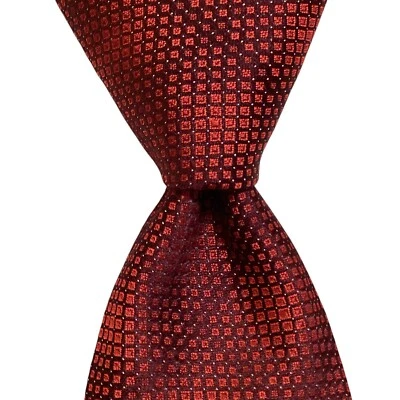 PERRY ELLIS портфолио мужчин галстук узкие дизайнерский геометрический красный/синий новый с Ярлыками $55 - Изображение 1 из 3