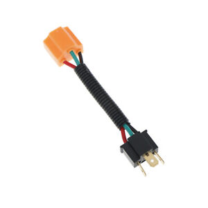 H4 headlight bulb ceramic socket plug connector wiring harness`h;