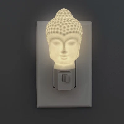 Buddha Plug in Night Light - Zen Buddhism LED Wall Plug in Night Light - Image 1 of 4