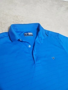 Callaway OptiDri mens golf polo SMALL Blue poly stretch short sleeve - Picture 1 of 6