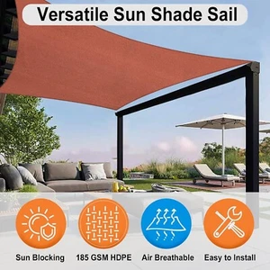OutdoorLines Rectangle Sun Shade Sails for Patios 10 x 13 ft UV Blocking Outdoor - Picture 1 of 9