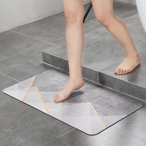 Bath Mat Rug Super Absorbent Quick Dry Non-Slip Thin Bathroom Rugs Easy Clean... - Picture 1 of 6