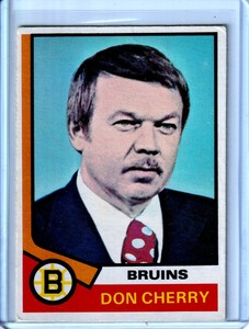  1974-75 O-Pee-Chee #161 Don Cherry COACH RC - Boston Bruins - BV : $60 (E)