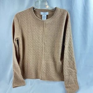 Magaschoni Kaschmirpullover groß Zopfmuster camel hellbraun neu mit Etikett - Bild 1 von 8
