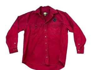 Cabelas button up shirt Mens Size XL Tall Dog Print Heavy Cotton - Picture 1 of 6