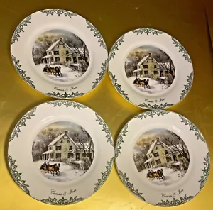 2001 CURRIER & IVES Museum der Stadt New York 7,5" Teller. 4er Set - Bild 1 von 7
