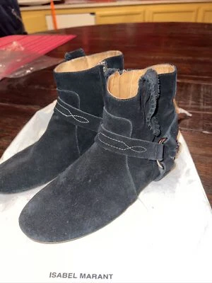 Isabel Marant Ralf Botín Bota Arnés Moto Cuña Oculta 37 Negro Bolsa Antipolvo Foto 1 de 4