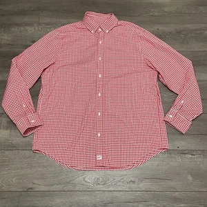 Vineyard Vines Shirt Mens Red White Gingham Check Classic Fit Murray Sz L - Picture 1 of 7