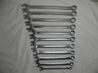 Snap-On 11 Pc 12 Pt SAE Flank Drive 7.5 Degree Offset Combo Wrench Set (OEX) - Image 1 of 4