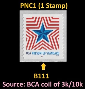US 5832 Radiant Star presorted standard 10c PNC1 B111 MNH 2024 - Picture 1 of 1