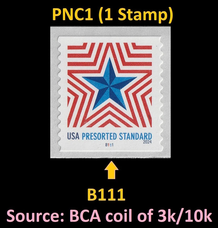 US 5832 Radiant Star presorted standard 10c PNC1 B111 MNH 2024 - Image 1 of 1
