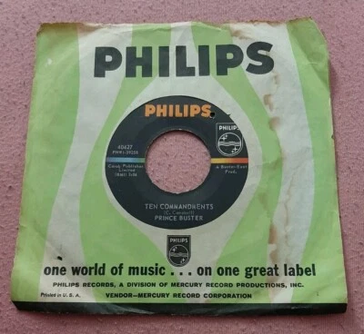 Prince Buster 45 Ten Commandments / Don't Make Me To Cry Philips 40427 vg-vg+ - Image 1 of 2