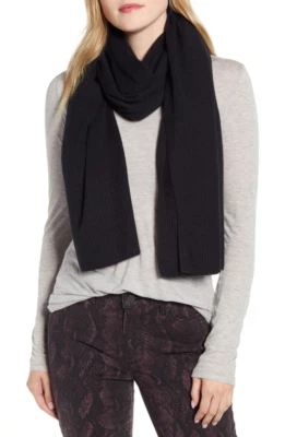 BUFANDA HALÓGENA 100% CACHEMIR NEGRA MUJER Foto 1 de 4