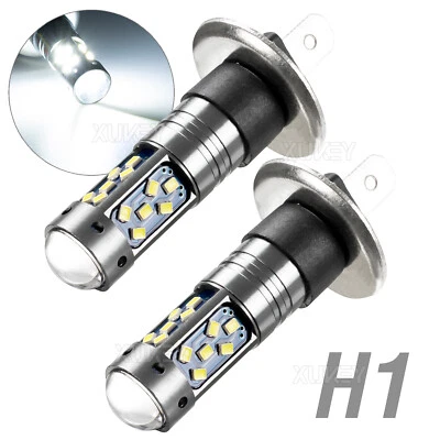 x2 H1 Car LED Lights Headlight Fog Lamp Bulbs Kit H/Lo Beam 6000K White 27-SMD - Image 1 of 4