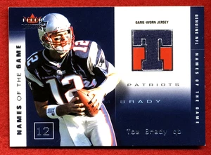 2002 Fleer Genuine NFL Names of the Game Tom Brady Patriots #TB-NG Jersey 55/500 - Picture 1 of 2