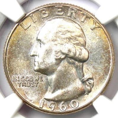 1960 Washington Quarter 25C - Certified NGC MS67+ Plus Grade - $6,500 NGC Value - Image 1 of 4