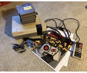 Nintendo NES Lot: Restored Console, 2 Controllers, 6 Games, Poster, Manual 