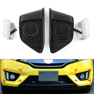 LED Daytime Running Lights DRL Turn Signal Fog Lamp For Honda Fit Jazz 2014-2017 - Image 1 of 4