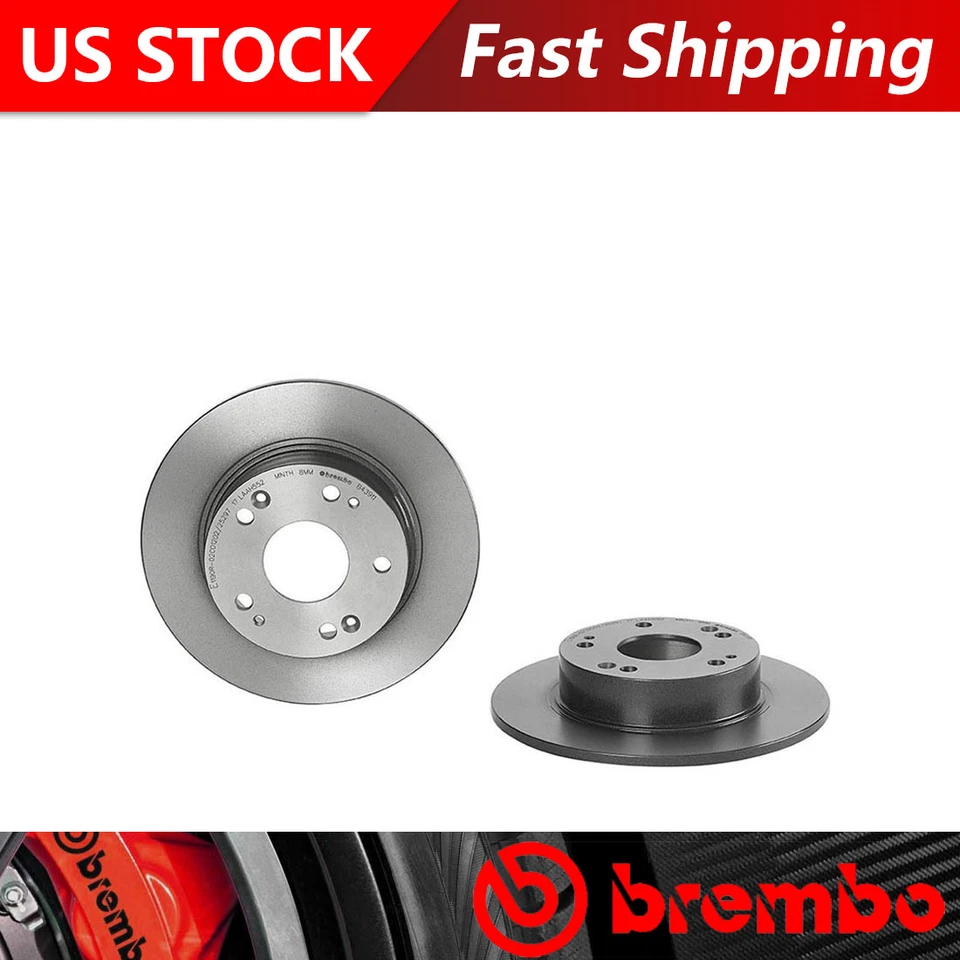 Rotores de freio traseiros revestidos Brembo para Acura TSX 2004-2008 - Imagem 1 de 4