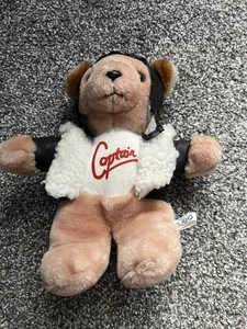 Vintage PMS Teddy Bear Pilot The Captain Soft Toy Plush - Picture 1 of 7