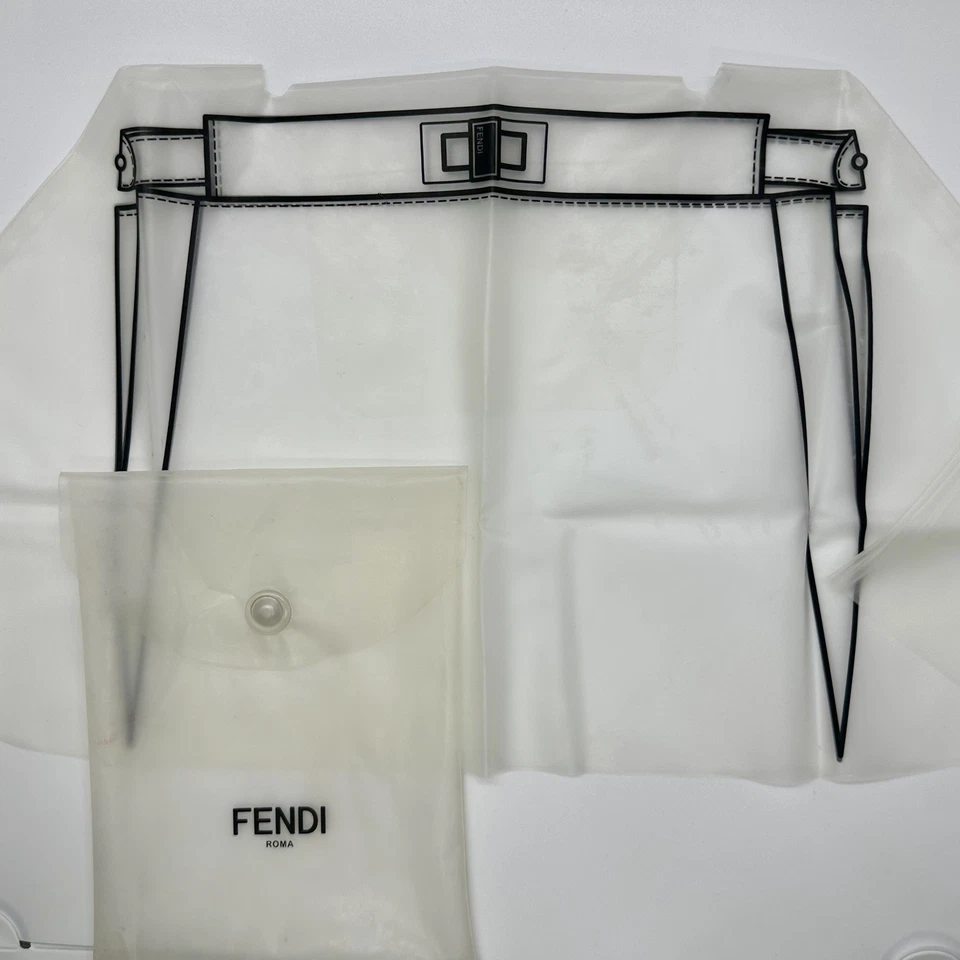 Fendi Bolso de Mano Transparente Impermeable Cartera Lluvia Agua Peekaboo Cubierta Chaqueta Foto 1 de 4