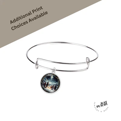 Brazalete Brazalete Brazalete Fe Natividad Cristiano Pesebre Religioso Plata Dije Foto 1 de 3