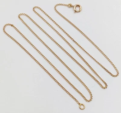 Chaine vintage or 18k mailles gourmette Française 54 cm 2,85 gr - Photo 1/4