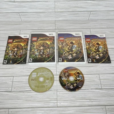 Lote de 2 LEGO Indiana Jones 1 y 2 (Nintendo Wii, 2007) LEGO Wii Games Bundle Foto 1 de 4