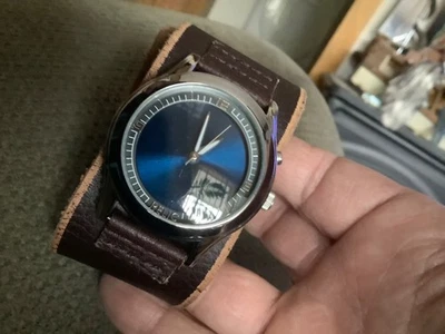 Fossil Relic mens change dial watch navy blue or silver NFL Detroit Lions colors - Image 1 of 4