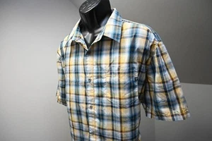 Marmot Button Up Camp Shirt Plaid Short Sleeve Hiking Outdoors Mens Size 2XL XXL - Picture 1 of 10
