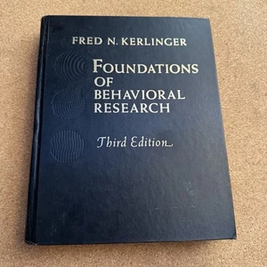 Foundations of Behavioral Research 3rd Ed Kerlinger 1986 Hardcover Notes - Picture 1 of 7