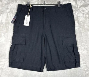 Chaps Leinenmischung Cargotaschenshorts 10” Herrengröße 33 (35”) dunkelgrau neu neu mit Etikett - Bild 1 von 7