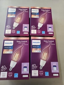 4x Philips 40w Replacement 3.8W E12 Tunable White Smart WiFi LED Bulb 567230 - Picture 1 of 6