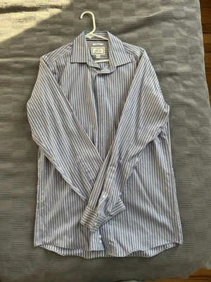 Jos. Camisa con botones A Bank 16-36 rayas azules y marrones Foto 1 de 4