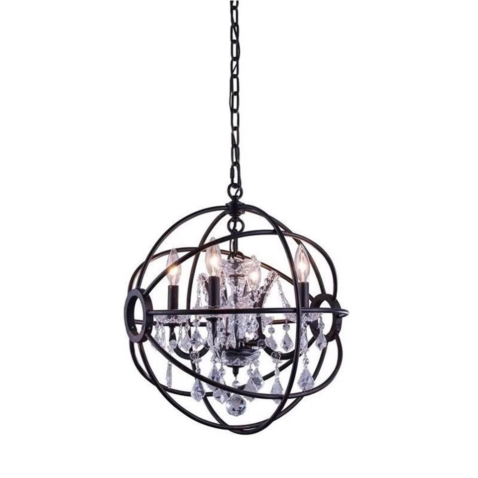 Pemberly Row Contemporary 17" 4 Light Royal Crystal Pendant Lamp - Image 1 of 1