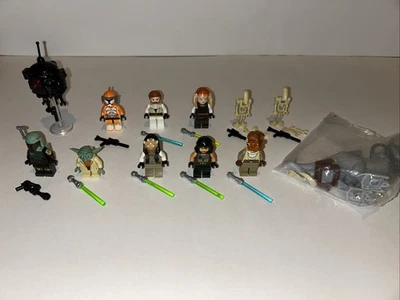 12 LEGO ® Star Wars Minifigures Yoda, Vebb, Vos, Koth, Kenobi, Tiin, & Tauntaun - Image 1 of 4