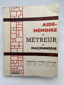 Aide mémoire du métreur en maçonnerie. Tome I - Picture 1 of 1