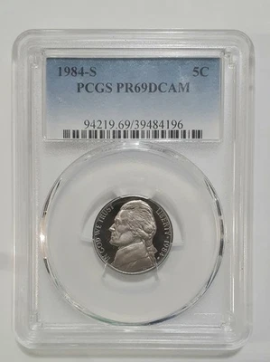 1984 S 5c Jefferson Nickel Proof PCGS PR69DCAM - Image 1 of 2