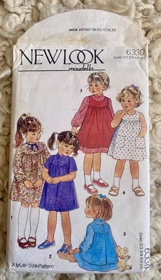 Brand New Vintage New Look Girls Children Kids Dress Sewing Pattern 6330 Age 2-6 - Image 1 of 2