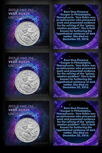 2025-PDS American Women Quarters🪙 / Vera Rubin / Color Picture Cards🏞️/ - Picture 1 of 3