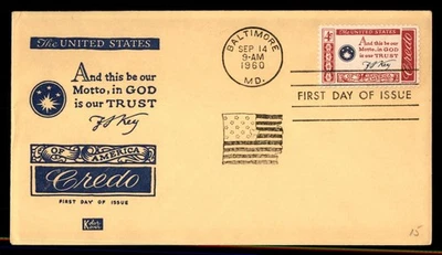 Mayfairstamps US FDC 1960 American Credo FS Key First Day Cover aau_79349 - Image 1 of 2
