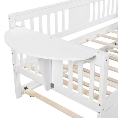 Multi-functional Wooden Daybed with Trundle Bed for Living White Twin - Image 1 of 4