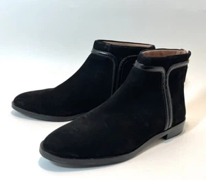 Botas botines al tobillo Louise et Cie Lo-Zakiria talla 7M de gamuza negras con cremallera para mujer - Imagen 1 de 8