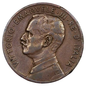 Italie - 5 centesimi 1913 SANS POINT Victor-Emmanuel III cuivre KM.42 TRES RARE - Imagen 1 de 3