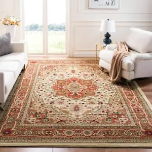New 9x12 Oriental Medallion Rug Carpet Traditional Area Oriental Tribal Orange - Picture 1 of 3