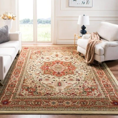 New 9x12 Oriental Medallion Rug Carpet Traditional Area Oriental Tribal Orange - Image 1 of 3