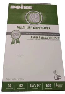 8.5/14 Boise X-9 Multi-Use Copy Paper (500 Sheets of Paper) NEW - Picture 1 of 4