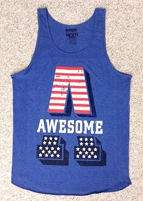 Camiseta sin mangas "IMPRESIONANTE" BANDERA AMERICANA Azul Brezo Rojo/Blanco Estrellas y Rayas MEDIANA Foto 1 de 3