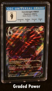 Pokemon Battle Styles Corviknight VMAX CGC 9 QUAD+ FULL ART HOLO (9170) 110/163 - Picture 1 of 2